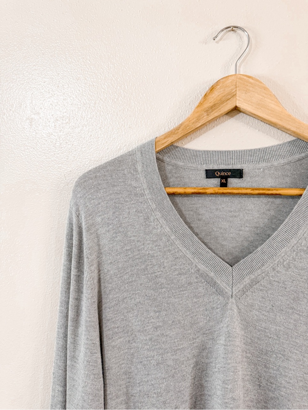 Quince | Lightweight Cotton/Cashmere V Neck Sweater XL - Picture 9 of 14